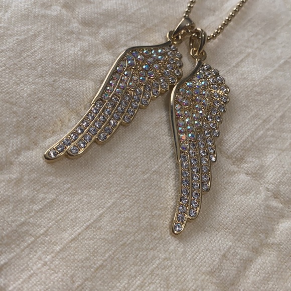 Gold Rhinestone Wings - Picture 2 of 4